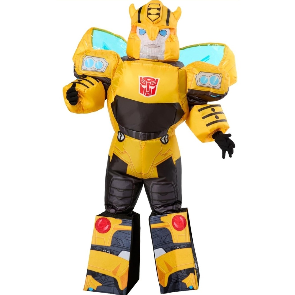 Rubies Transformers Kids Bumblebee Inflatable Costume Yellow Suit 50-56in Tall